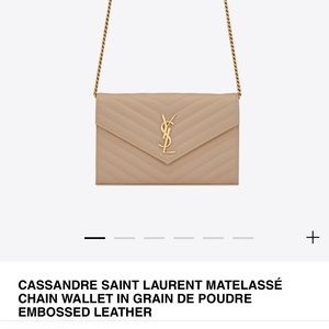CASSANDRE SAINT LAURENT MATELASSÉ CHAIN WALLET